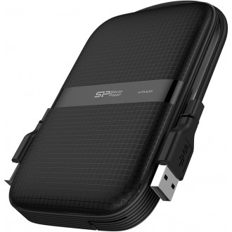 Silicon Power Portable Hard Drive Armor A60 1000 GB USB 3.2 Black Silicon Power Portable Hard Drive Armor A60 1000 GB USB 3.2 Black