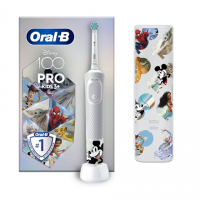 Oral-B Vitality PRO Kids Disney 100 Electric Toothbrush with Travel case, White