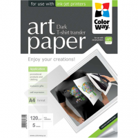 ColorWay ART T-shirt transfer (dark) Photo Paper, 5 sheets, A4, 120 g/m 