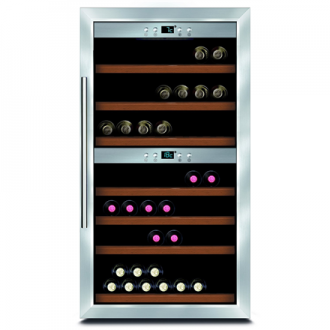 Caso Wine cooler Wine Master 66 Free standing, Showcase, Bottles capacity 66, Silver