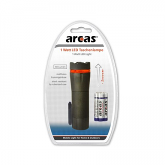 Arcas Torch LED, 1 W, 60 lm, Zoom function