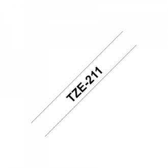 Brother TZe-211 Laminated Tape Black on White, TZe, 8 m, 6 mm Brother TZe-211 Laminated Tape Black on White, TZe, 8 m, 6 mm