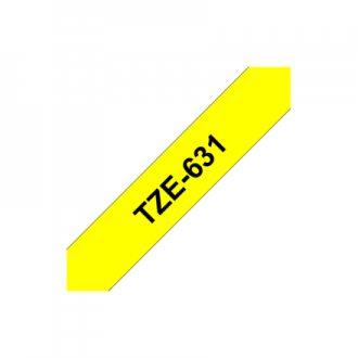 Brother TZe-631 Laminated Tape Black on Yellow, TZe, 8 m, 1.2 cm