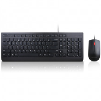 Lenovo Essential Keyboard and Mouse Combo 4X30L79922 Wired, USB, Keyboard layout US with EURO symbol, USB, Black, No, Wireless c