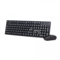 Gembird Keyboard and mouse KBS-W-01 Desktop set, Wireless, Keyboard layout US, Black, Mouse included, English, Numeric keypad, 3 Gembird Keyboard and mouse KBS-W-01 Desktop set, Wireless, Keyboard layout US, Black, Mouse included, English, Numeric keypad, 3