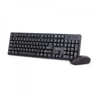 Gembird Keyboard and mouse KBS-W-01 Desktop set, Wireless, Keyboard layout US, Black, Mouse included, English, Numeric keypad, 3 Gembird Keyboard and mouse KBS-W-01 Desktop set, Wireless, Keyboard layout US, Black, Mouse included, English, Numeric keypad, 3