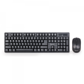 Gembird Keyboard and mouse KBS-W-01 Desktop set, Wireless, Keyboard layout US, Black, Mouse included, English, Numeric keypad, 3 Gembird Keyboard and mouse KBS-W-01 Desktop set, Wireless, Keyboard layout US, Black, Mouse included, English, Numeric keypad, 3