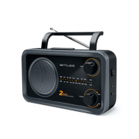 Muse 2-bands portable radio M-06DS Grey, AUX in