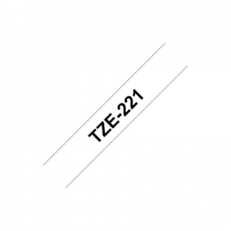 Brother TZe-221 Laminated Tape Black on White, TZe, 8 m, 9 mm Brother TZe-221 Laminated Tape Black on White, TZe, 8 m, 9 mm