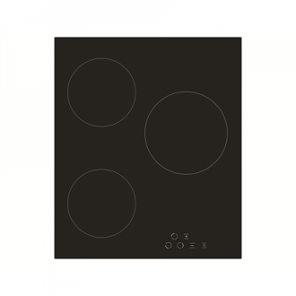 Simfer Hob H4.030.DECSP Vitroceramic, Number of burners/cooking zones 3 Hi-Light Heater Zones, Touch control, Black