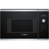 Bosch Microwave Oven BFL524MS0 20 L, Retractable, Rotary knob, round, Start button, Touch Control, 800 W, Black/ stainless steel