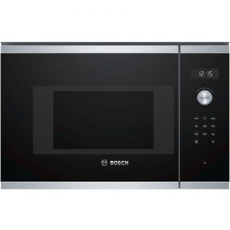 Bosch Microwave Oven BFL524MS0 20 L, Retractable, Rotary knob, round, Start button, Touch Control, 800 W, Black/ stainless steel Bosch Microwave Oven BFL524MS0 20 L, Retractable, Rotary knob, round, Start button, Touch Control, 800 W, Black/ stainless steel