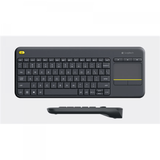 Logitech K400 Plus Wireless Touch Keyboard, Wireless, Keyboard layout QWERTY, USB port, Wireless connection Logitech 2.4 GHz Wir Logitech K400 Plus Wireless Touch Keyboard, Wireless, Keyboard layout QWERTY, USB port, Wireless connection Logitech 2.4 GHz Wir