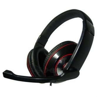 Gembird MHS-U-001 USB headphones USB, Glossy black, Built-in microphone