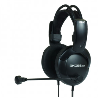 Koss Headphones SB40 Headband/On-Ear, 3.5mm (1/8 inch), Microphone, Black,