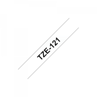 Brother TZe-121 Laminated Tape Black on Clear, TZe, 8 m, 9 mm Brother TZe-121 Laminated Tape Black on Clear, TZe, 8 m, 9 mm