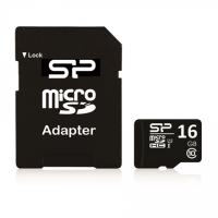 Silicon Power 16 GB, MicroSDHC, Flash memory class 10, SD adapter