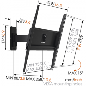 Vogels Wall mount, MA3030-A1, Full motion, 32-55 