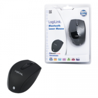 Logilink Maus Laser Bluetooth mit 5 Tasten wireless, Black, Bluetooth Laser Mouse 