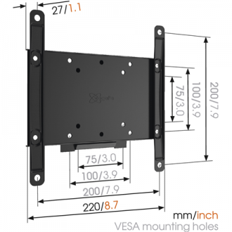 Vogels Wall mount, MA2000-A1, Fixed, 26-40 