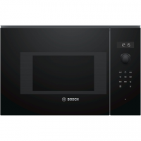 Bosch Microwave Oven BFL524MB0 20 L, Retractable, Rotary knob, Touch Control, 800 W, Black, Built-in, Defrost function