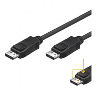 1m Display Port Cable, 2x 20-pin male, double shielded, black, ACC