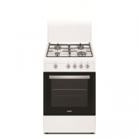 Simfer Cooker 4401SGRBB Hob type Gas, Oven type Gas, White, Width 50 cm, 49 L, Depth 55 cm, A+