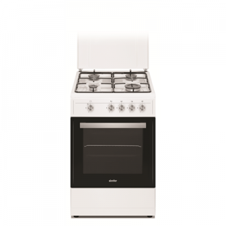 Simfer Cooker 4401SGRBB Hob type Gas, Oven type Gas, White, Width 50 cm, 49 L, Depth 55 cm, A+