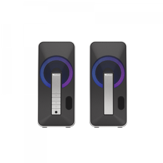 Genesis Computer Speaker Helium 100BT RGB Gaming Speakers, Bluetooth, Silver/Black