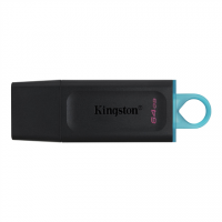 Kingston DataTraveler Exodia USB Flash Drive 64 GB, USB 3.2 Gen 1, Black/Blue, Protective Cap, Large loop Kingston DataTraveler Exodia USB Flash Drive 64 GB, USB 3.2 Gen 1, Black/Blue, Protective Cap, Large loop