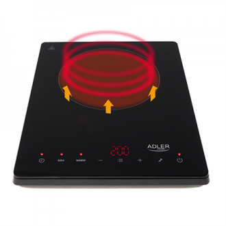 Adler Hob AD 6513 Number of burners/cooking zones 1, LCD Display, Black, Induction