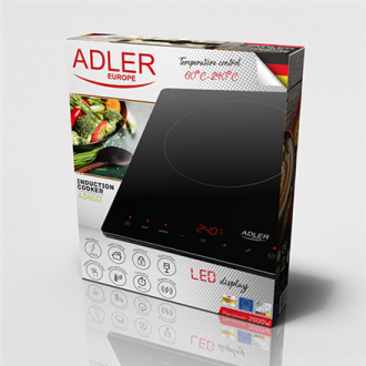 Adler Hob AD 6513 Number of burners/cooking zones 1, LCD Display, Black, Induction