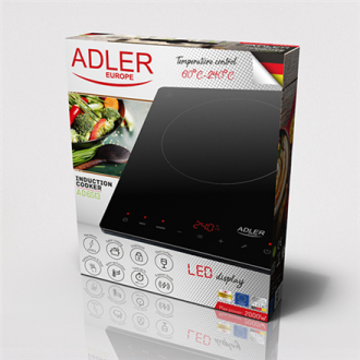 Adler Hob AD 6513 Number of burners/cooking zones 1, LCD Display, Black, Induction Adler Hob AD 6513 Number of burners/cooking zones 1, LCD Display, Black, Induction