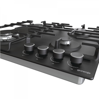 Gorenje Hob GW642AB Gas, Number of burners/cooking zones 4, Mechanical, Black Gorenje Hob GW642AB Gas, Number of burners/cooking zones 4, Mechanical, Black