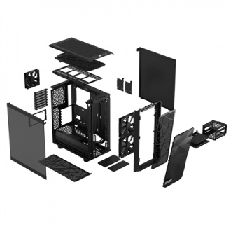 Fractal Design Meshify 2 Compact Light Tempered Glass Black Fractal Design Meshify 2 Compact Light Tempered Glass Black