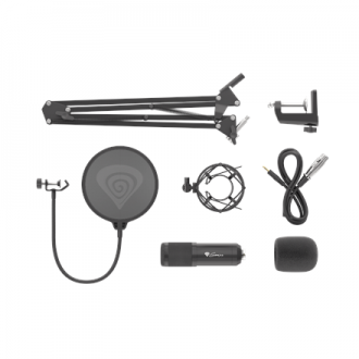 Genesis Gaming Microphone Radium 300 Black, Wired Genesis Gaming Microphone Radium 300 Black, Wired