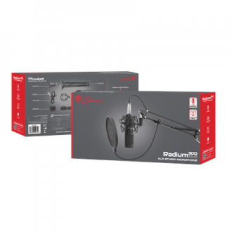 Genesis Gaming Microphone Radium 300 Black, Wired Genesis Gaming Microphone Radium 300 Black, Wired