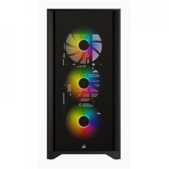 Corsair Tempered Glass Mid-Tower ATX Case iCUE 4000X RGB Side window, Mid-Tower, Black, Power supply included No, Steel, Tempere