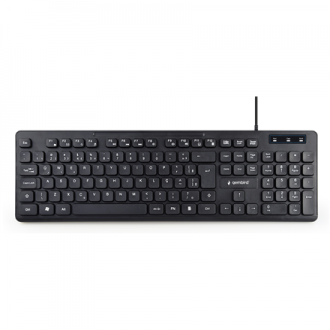 Gembird Multimedia Keyboard KB-MCH-04 Wired, US, Black