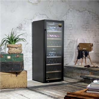 Caso Smart Wine Cooler WineExclusive 126 Energy efficiency class G, Free standing, Bottles capacity 126 bottles, Cooling type Co Caso Smart Wine Cooler WineExclusive 126 Energy efficiency class G, Free standing, Bottles capacity 126 bottles, Cooling type Co