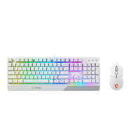 MSI Vigor GK30 COMBO WHITE Keyboard and Mouse Set, Wired, Mouse included, US, White MSI Vigor GK30 COMBO WHITE Keyboard and Mouse Set, Wired, Mouse included, US, White