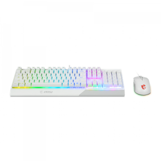 MSI Vigor GK30 COMBO WHITE Keyboard and Mouse Set, Wired, Mouse included, US, White