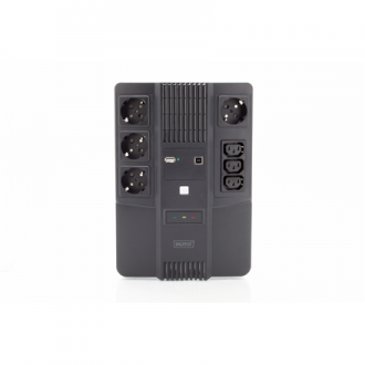 Digitus All-in-One UPS, 600VA/360W, LED 12V/7Ah x1, 4x CEE 7/7,3x IEC C13, USB, RJ45