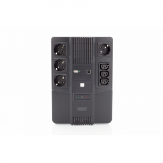 Digitus All-in-One UPS, 600VA/360W, LED 12V/7Ah x1, 4x CEE 7/7,3x IEC C13, USB, RJ45 Digitus All-in-One UPS, 600VA/360W, LED 12V/7Ah x1, 4x CEE 7/7,3x IEC C13, USB, RJ45
