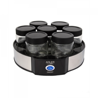 Adler Yogurt Maker AD 4476 Capacity 7x0.2 L, Stainless steel/Black