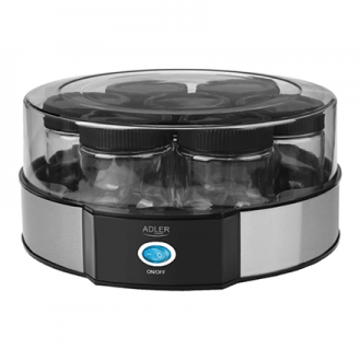 Adler Yogurt Maker AD 4476 Capacity 7x0.2 L, Stainless steel/Black