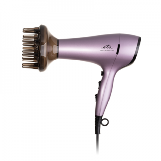 ETA Hair Dryer ETA431990000 Rosalia 2200 W, Number of temperature settings 3, Ionic function, Diffuser nozzle, Purple ETA Hair Dryer ETA431990000 Rosalia 2200 W, Number of temperature settings 3, Ionic function, Diffuser nozzle, Purple