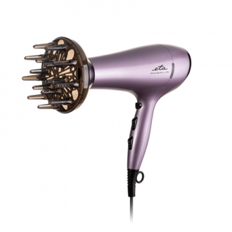 ETA Hair Dryer ETA431990000 Rosalia 2200 W, Number of temperature settings 3, Ionic function, Diffuser nozzle, Purple ETA Hair Dryer ETA431990000 Rosalia 2200 W, Number of temperature settings 3, Ionic function, Diffuser nozzle, Purple