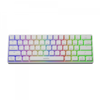 Genesis THOR 660 RGB Gaming keyboard, RGB LED light, US, White, Wireless/Wired, Wireless connection, Gateron Red Switch