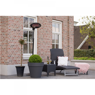 SUNRED Heater SMQ2000A, Elekra Quartz Standing Infrared, 2000 W, Black